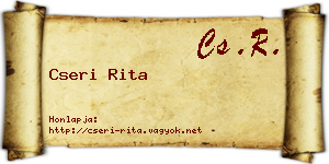 Cseri Rita névjegykártya